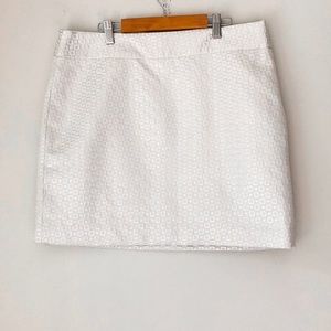 NWT Banana Republic Silver and White Skirt Size 12